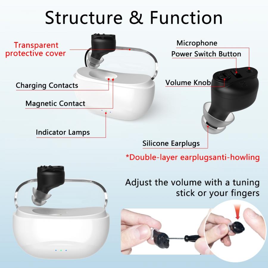 Mini Cic Hearing Aid Rechargeable Wireless