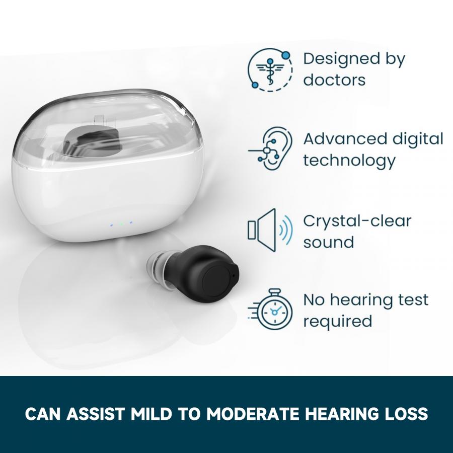 Mini CIC Hearing Aid Rechargeable Device