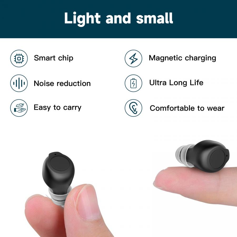 Mini CIC Hearing Aid Rechargeable Device