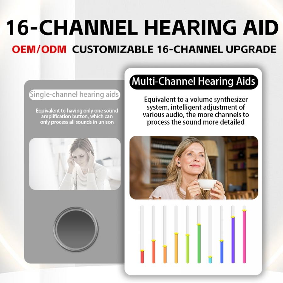 Rechargeable CIC Bluetooth Hearing Aids with App