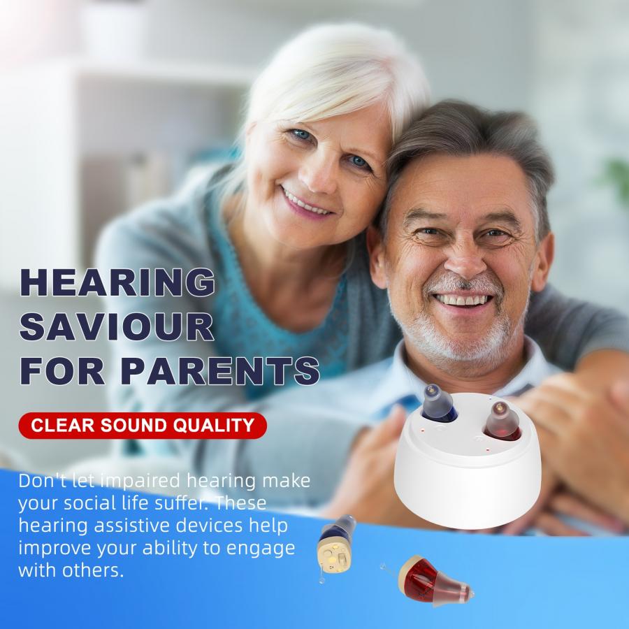 CIC Rechargeable Digital Hearing Aids for Seniors with 8 Channels
