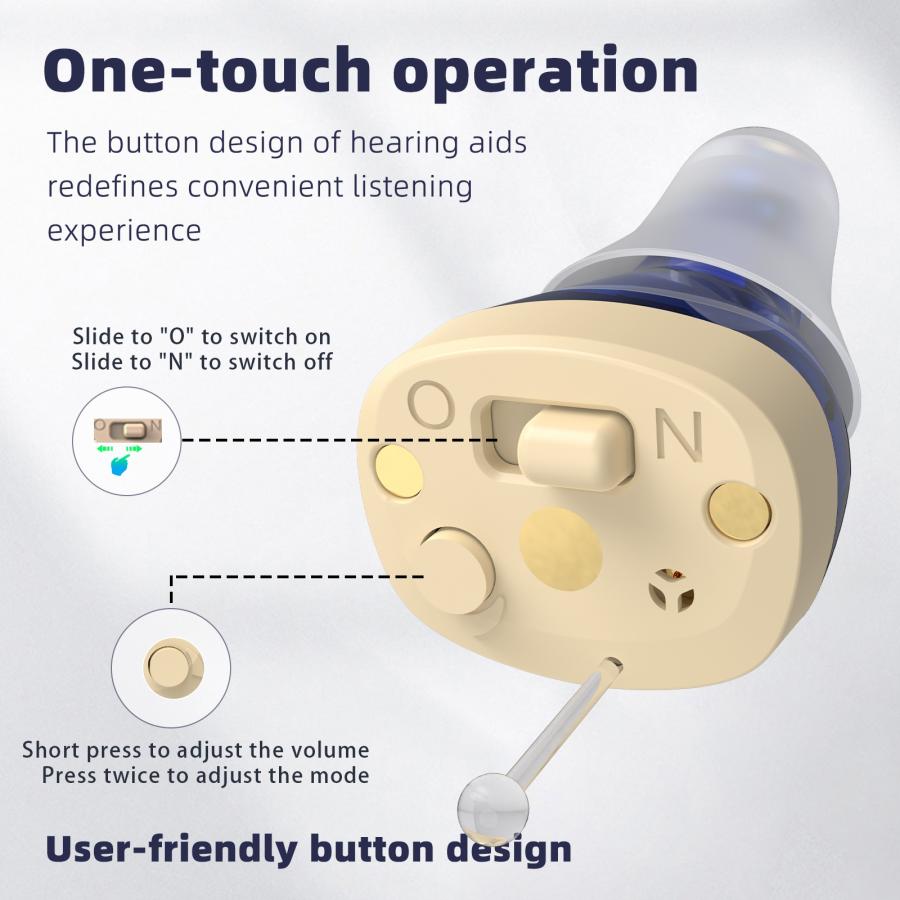 Rechargeable CIC Hearing Aids Tiny Design