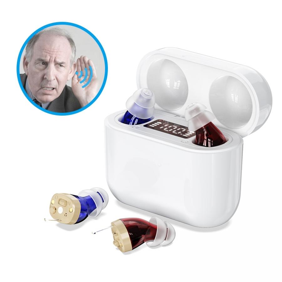 CIC Hearing Aid Rechargeable Digital Display for Hearing Loss