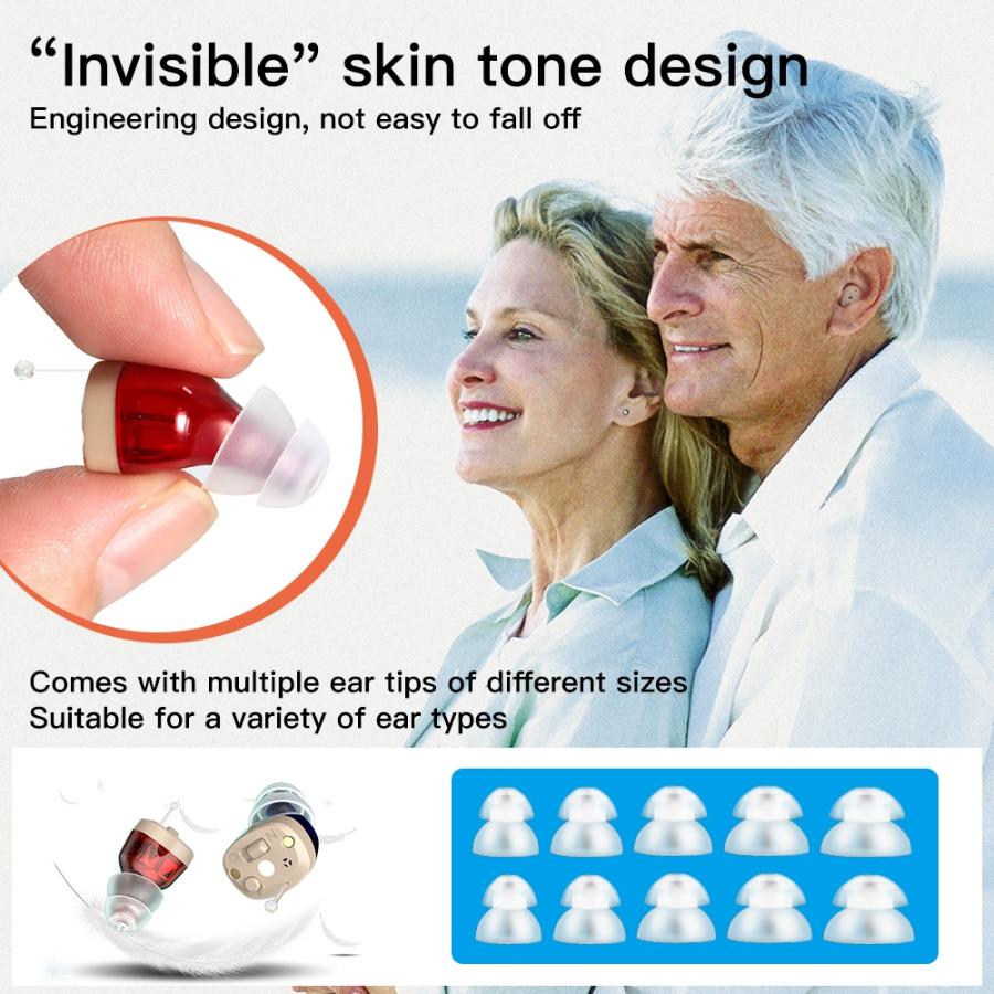 CIC Hearing Aid Rechargeable Digital Display for Hearing Loss