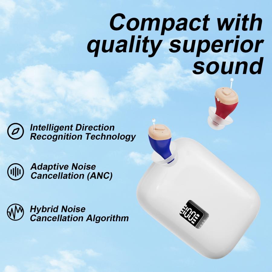 Invisible Rechargeable CIC Hearing Aid for Seniors
