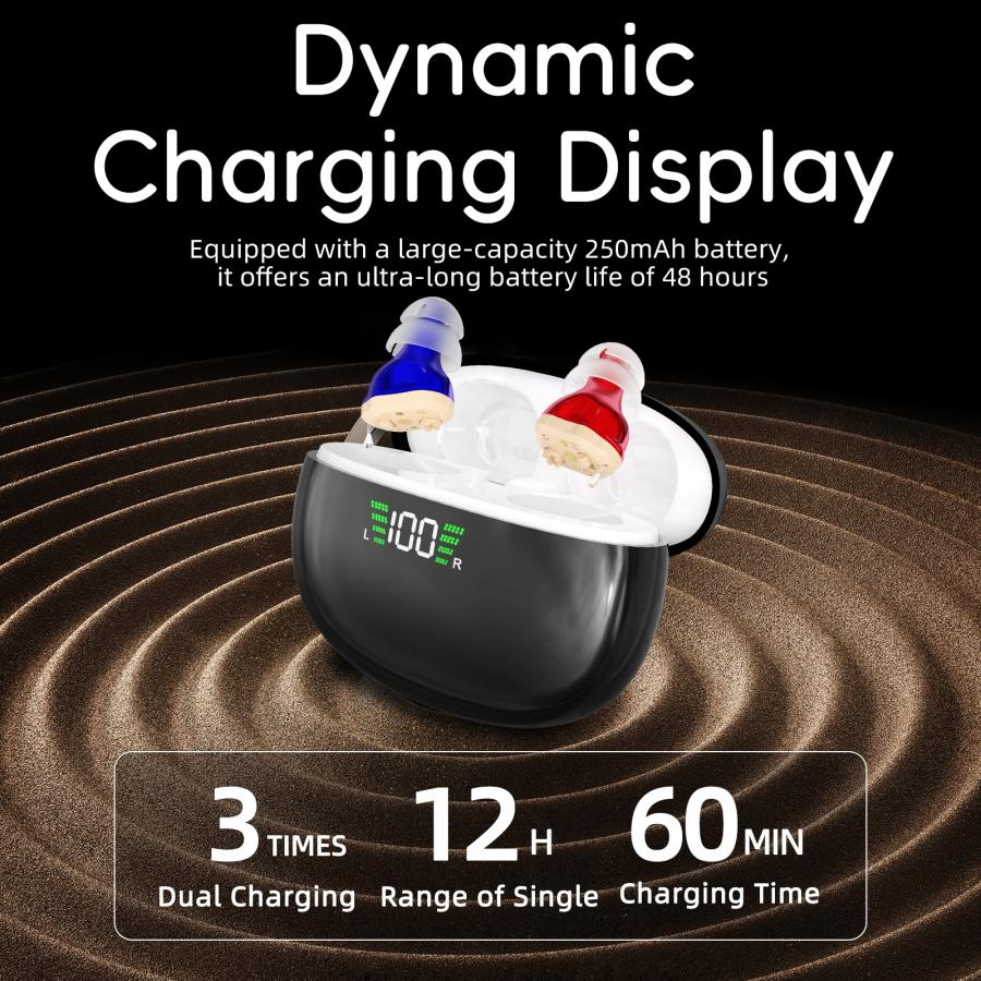 CIC Rechargeable Hearing Aids with Noise Reduction for Elderly
