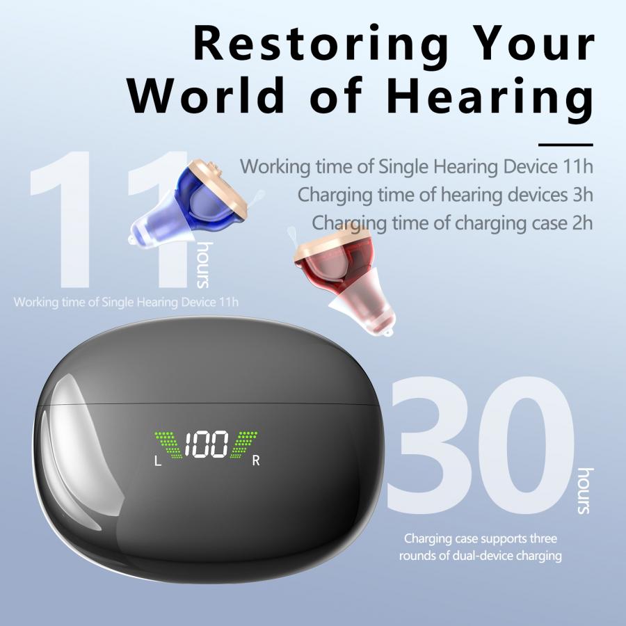 Mini CIC Invisible Hearing Aid Rechargeable