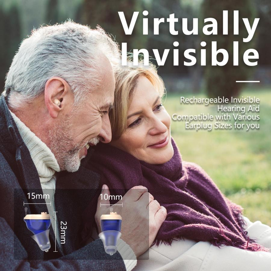 Mini CIC Invisible Hearing Aid Rechargeable