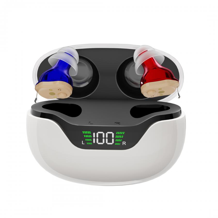 Digital CIC Hearing Aids 16 Channels Rechargeable for Mild Hearing Loss