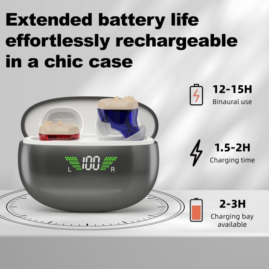 Rechargeable CIC Hearing Aid Noise Reduction