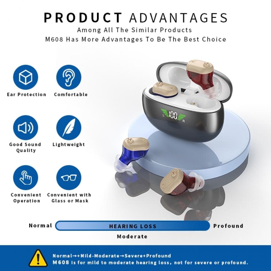 Rechargeable CIC Invisible Hearing Aid