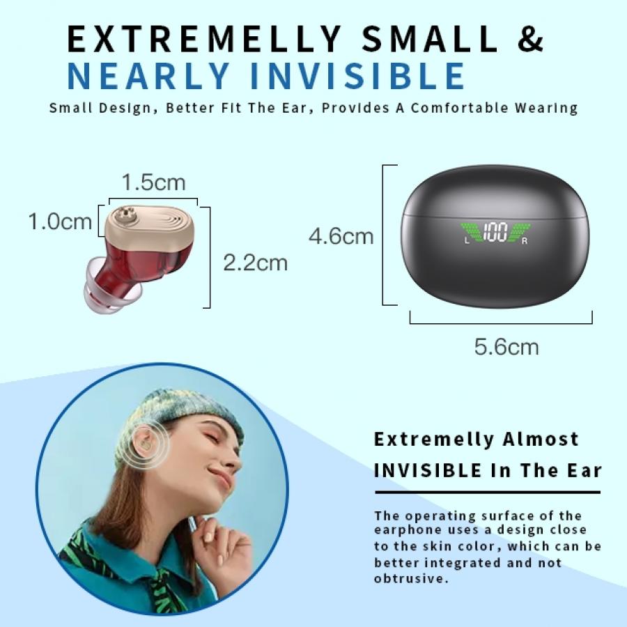 Rechargeable CIC Invisible Hearing Aid