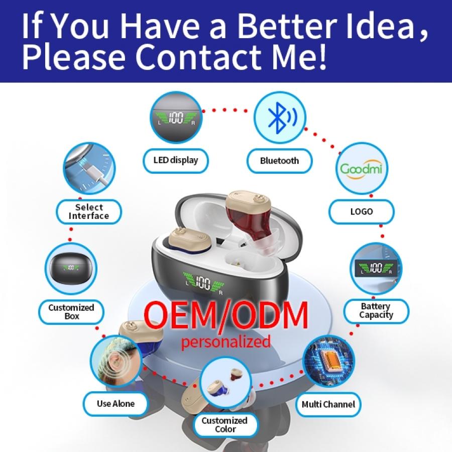 Rechargeable CIC Invisible Hearing Aid