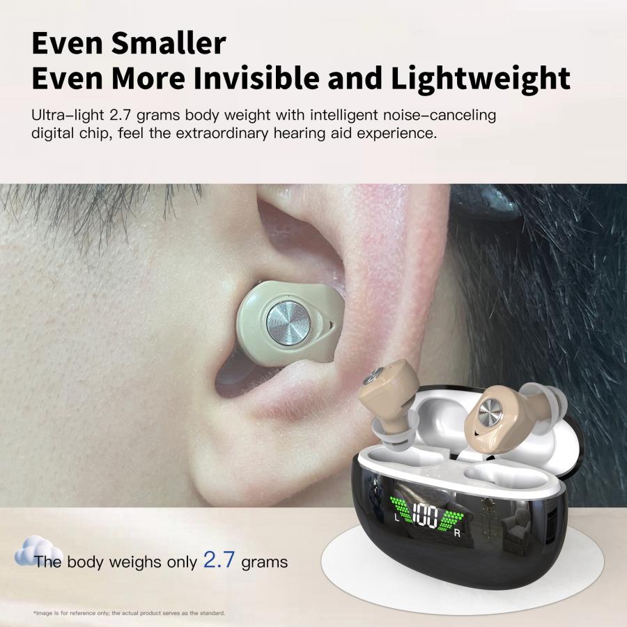 OTC CIC Mini Hearing Aids Rechargeable Digital Wireless Devices