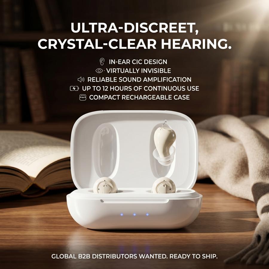 Goodmi Invisible CIC Hearing Aids Rechargeable Noise Reduction