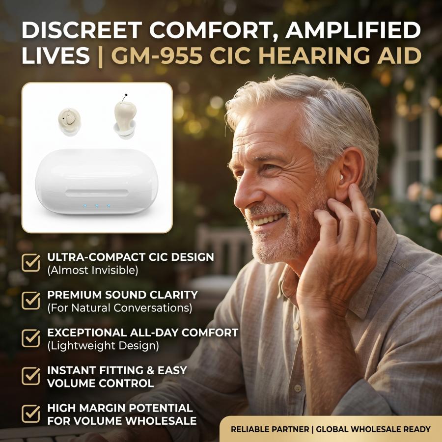 Goodmi Invisible CIC Hearing Aids Rechargeable Noise Reduction