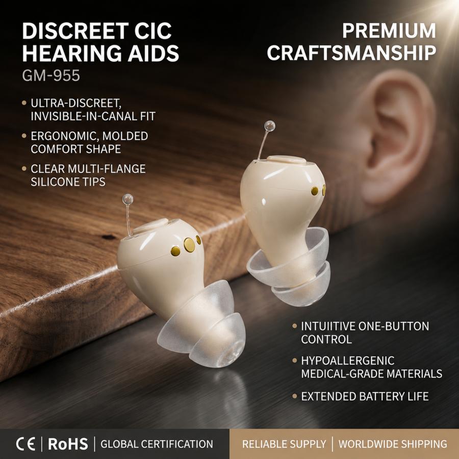 Goodmi Invisible CIC Hearing Aids Rechargeable Noise Reduction