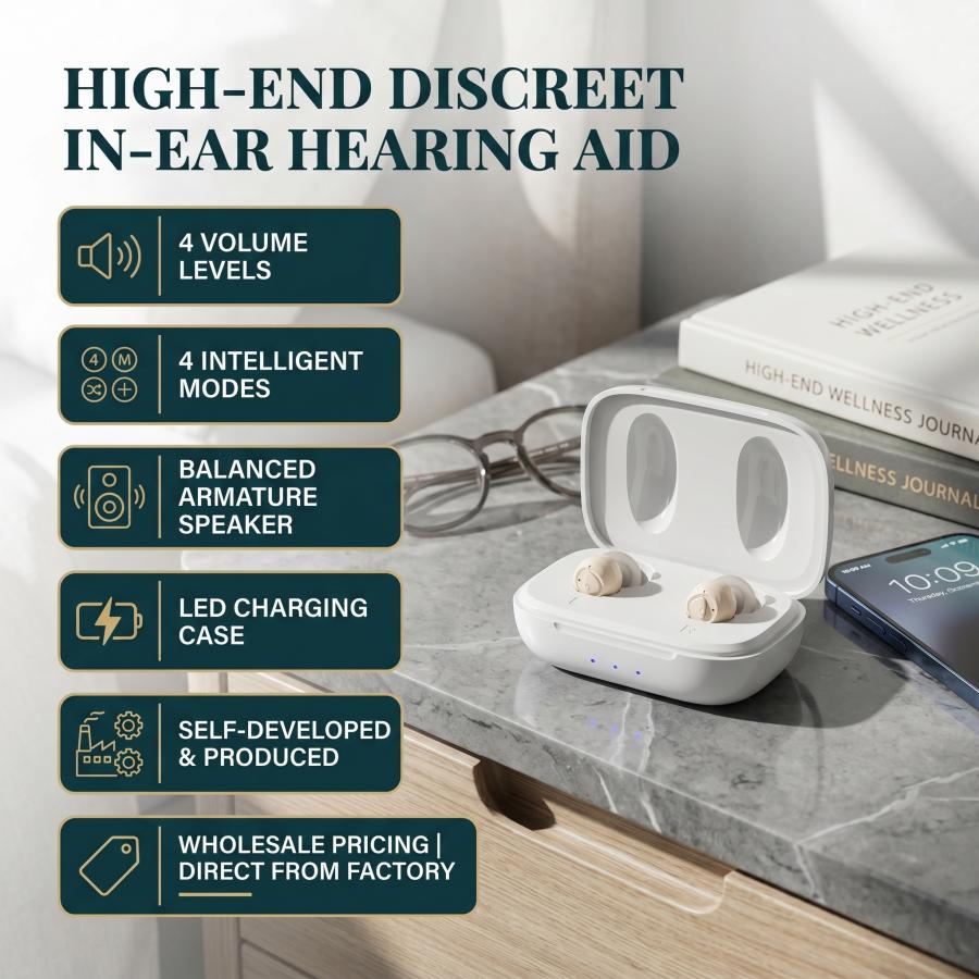 Goodmi Invisible CIC Hearing Aids Rechargeable Noise Reduction