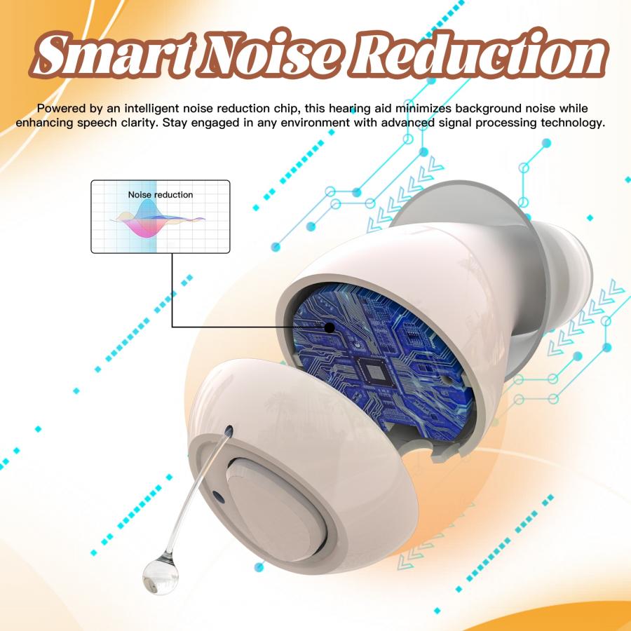 Super Invisible CIC Mini Hearing Aids Rechargeable Digital UV Case