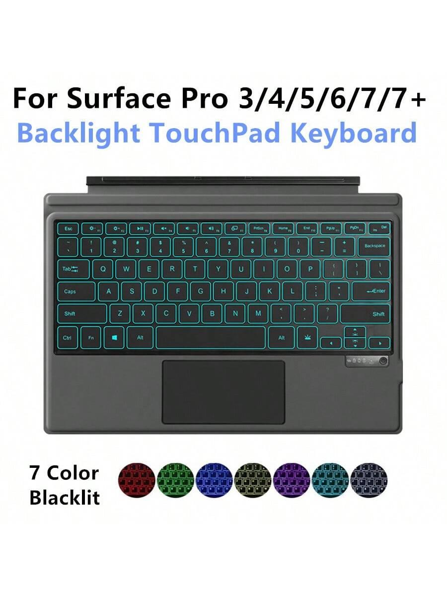 Spanish Backlight Keyboard for Microsoft Surface Pro Tablet with TrackPad