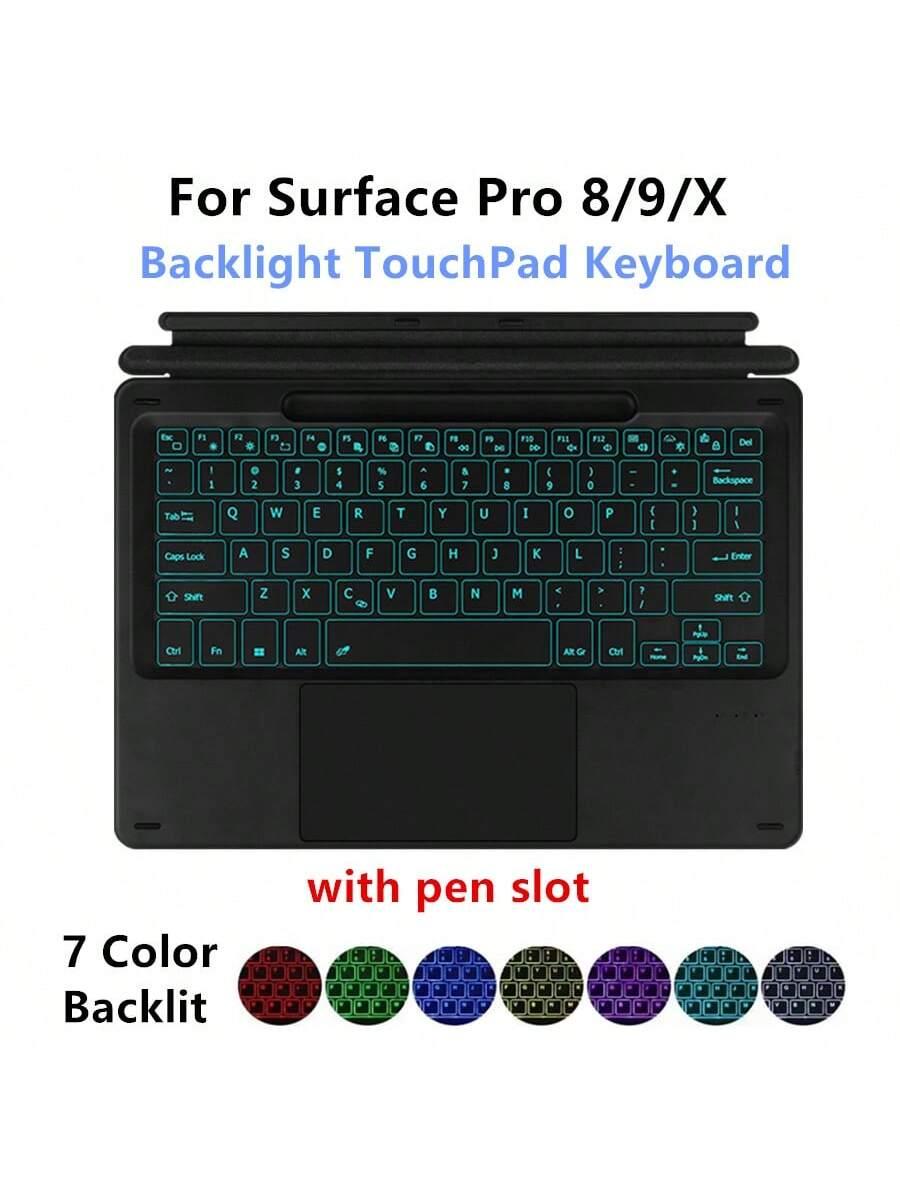 Spanish Backlight Keyboard for Microsoft Surface Pro Tablet with TrackPad