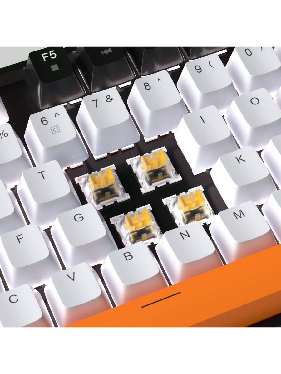 MageGee 75 Mechanical Gaming Keyboard Yellow Switch LED Backlit TKL