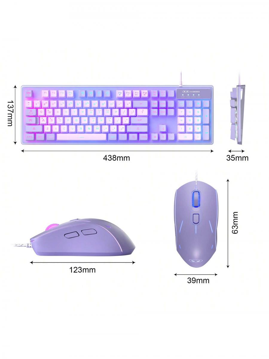 MageGee K1 RGB Gaming Keyboard Mouse Combo 104 Key Set for PC