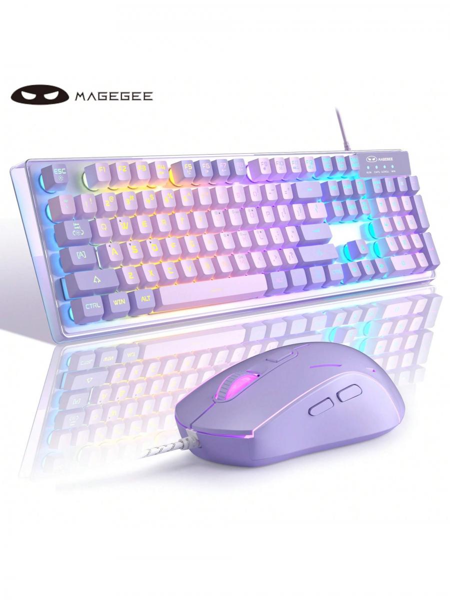 MageGee K1 RGB Gaming Keyboard Mouse Combo 104 Key Set for PC