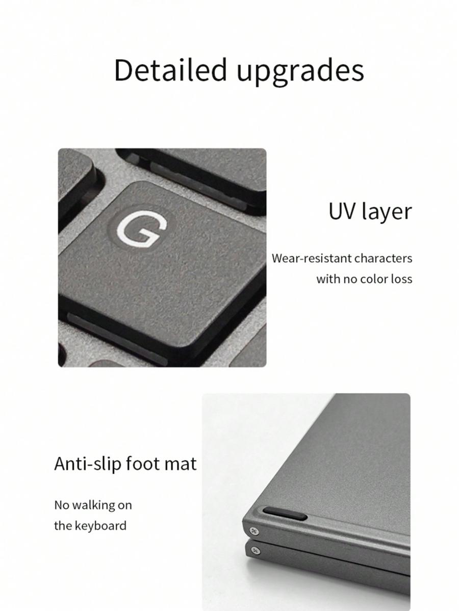 Foldable Bluetooth Keyboard with Touchpad Full Size Portable Travel
