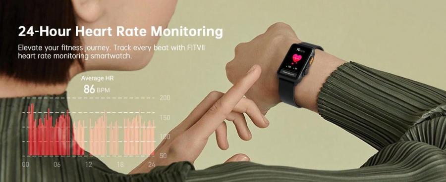 Morepro Smart Watch Wireless Calling Sports Modes Heart Rate Health Monitor