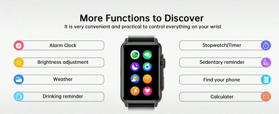 Morepro Smart Watch Wireless Calling Sports Modes Heart Rate Health Monitor