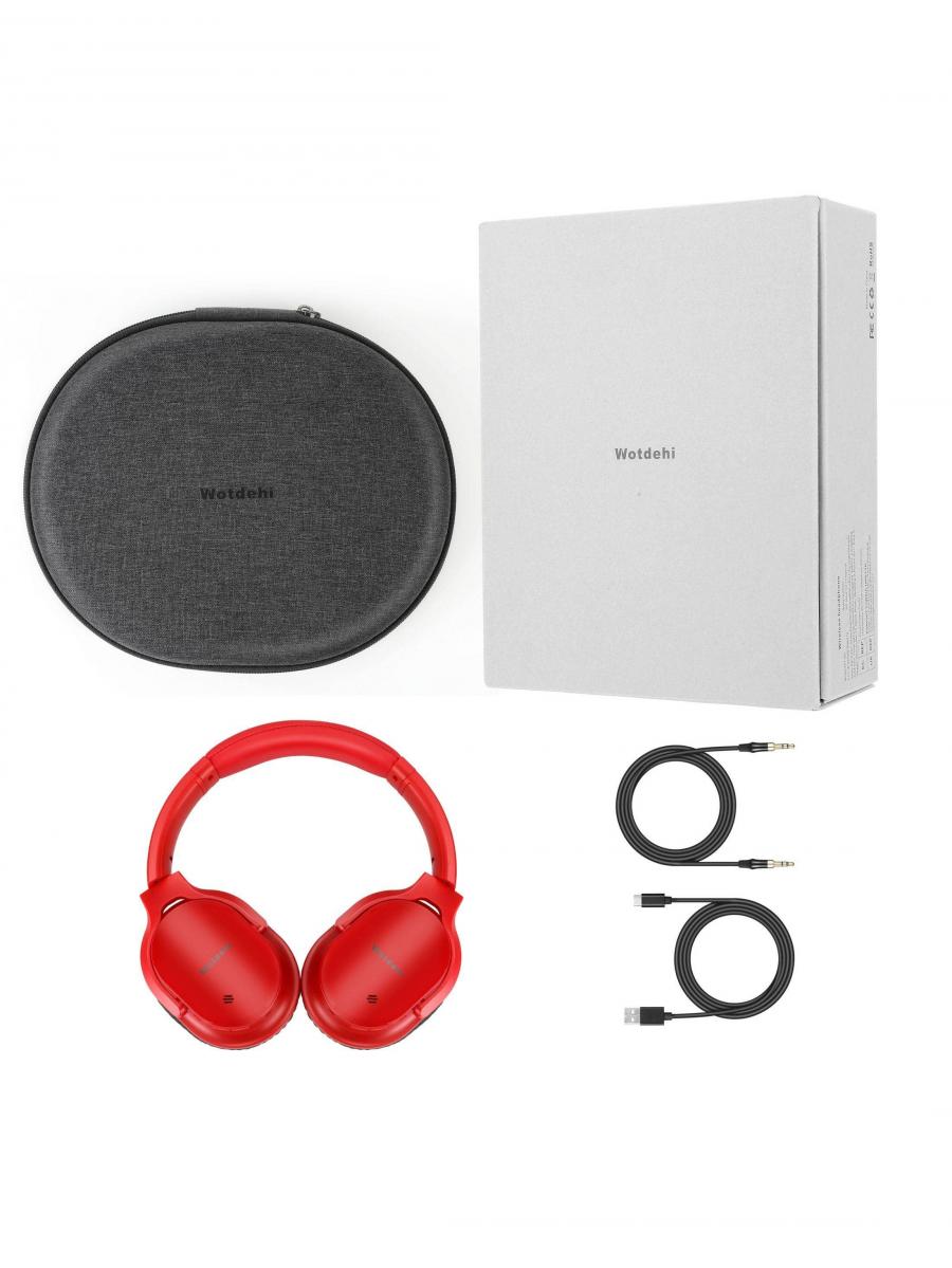 Wotdehi Deep Bass Wireless Active Noise Cancelling Headphones