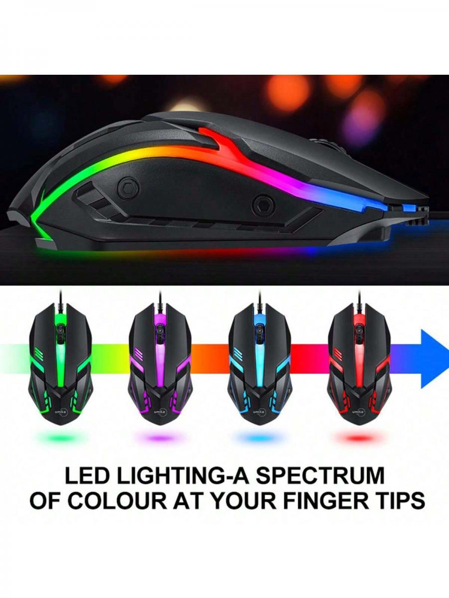 Extrem günstiges RGB Mechanisches Gaming-Kombiset mit Tastatur, Maus und Headset
