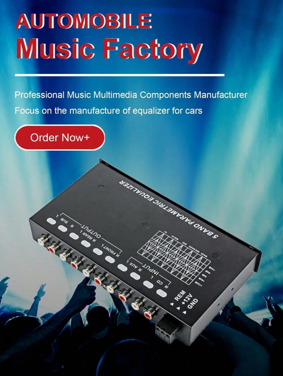 Vdmy MT X508 5 Band Car Equalizer Amplifier Audio Tuning System