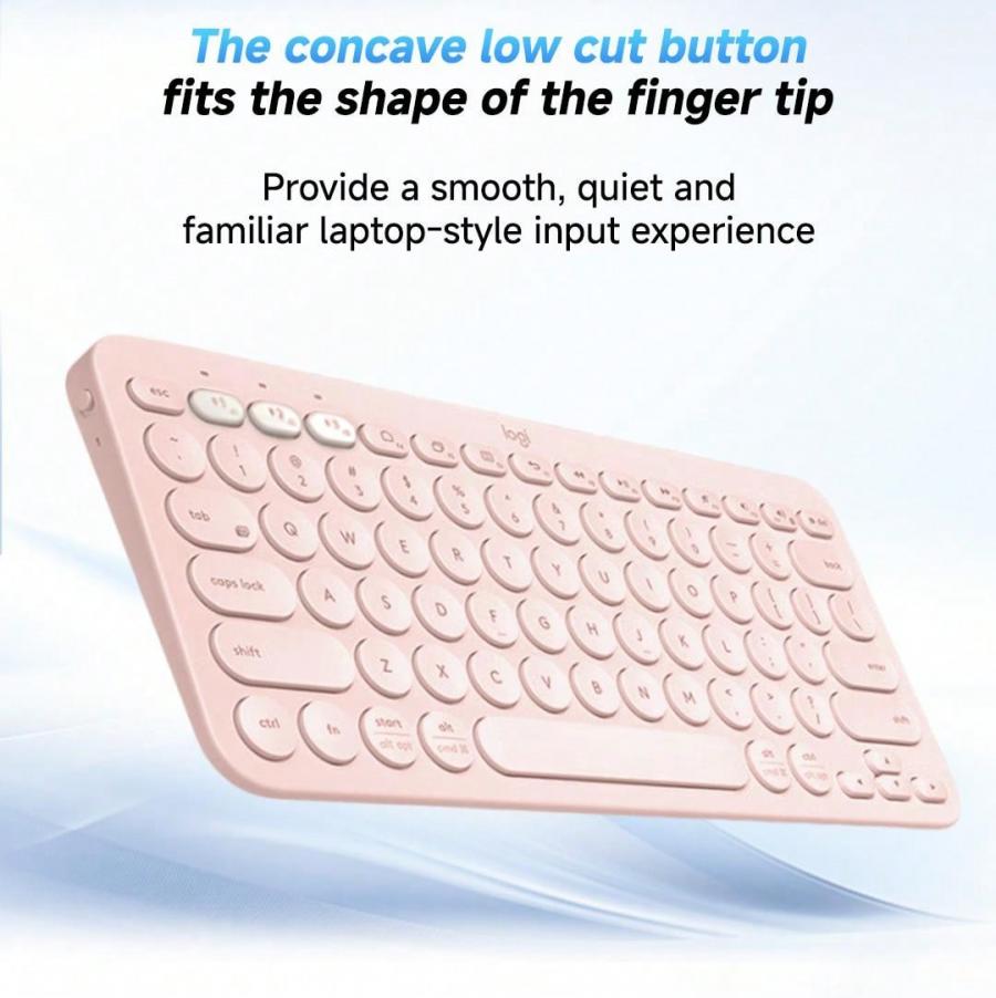 Тонкая беспроводная клавиатура Logitech K380 Bluetooth для нескольких устройств