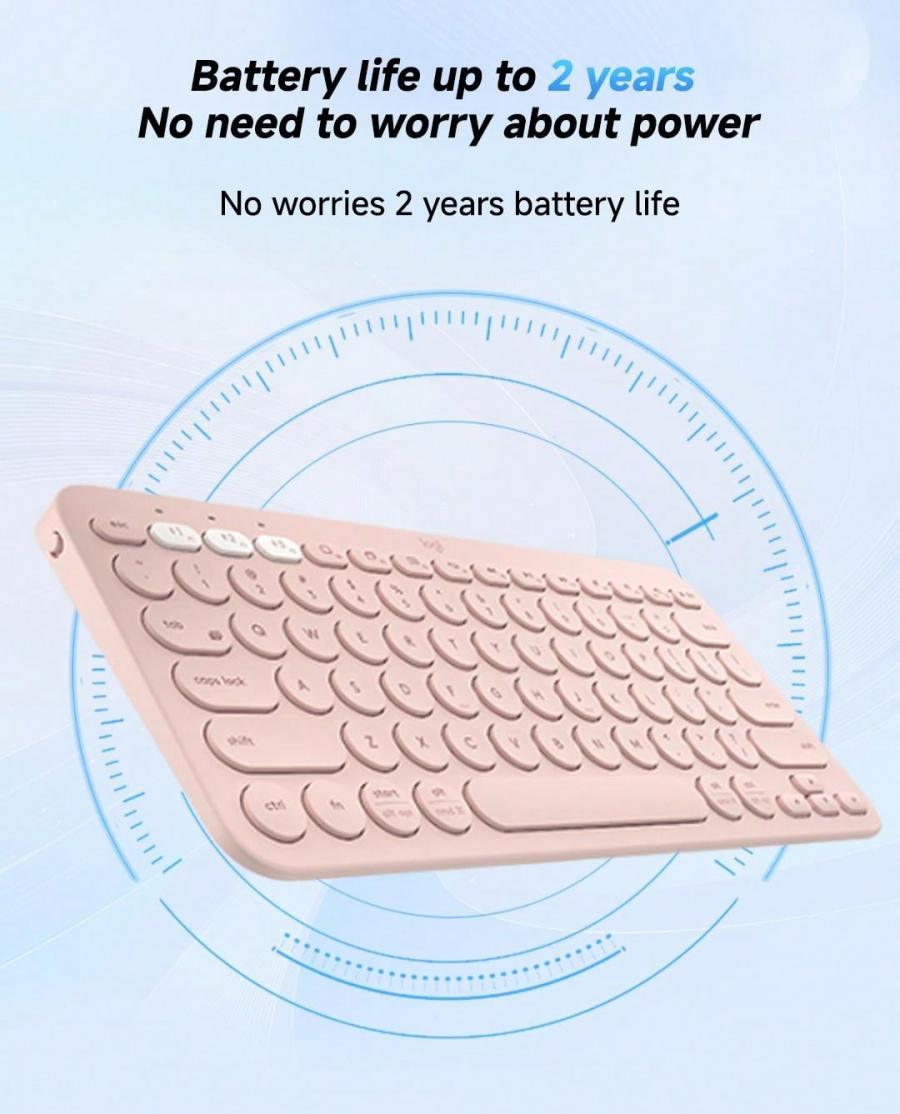 Тонкая беспроводная клавиатура Logitech K380 Bluetooth для нескольких устройств