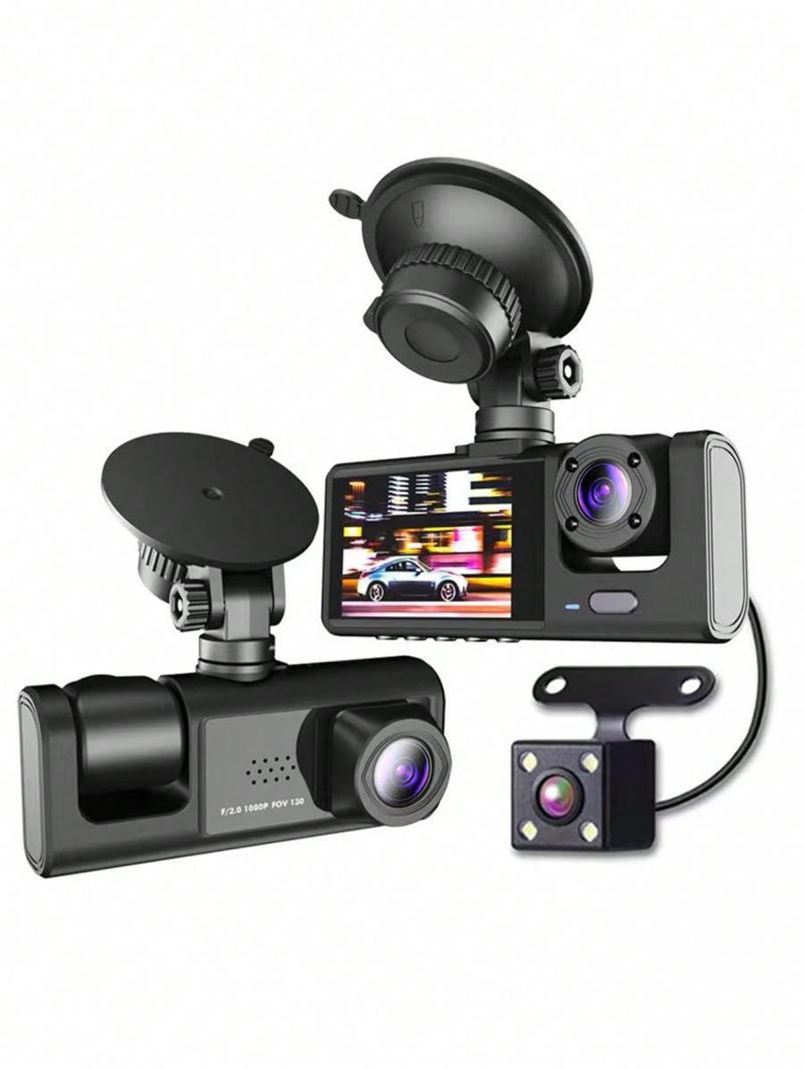 1080P Mini Car Dashcam with 3 Lens and G Sensor Type C Port