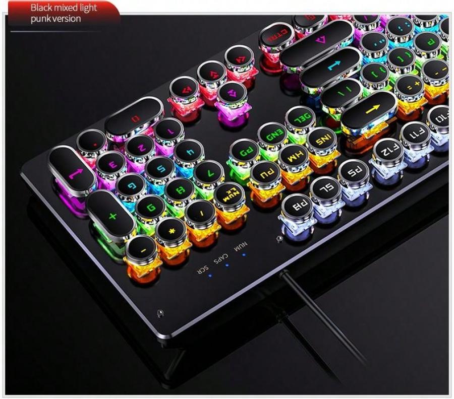 YINDIAO Green Axis Wired Mechanical Keyboard for Gaming and Laptops