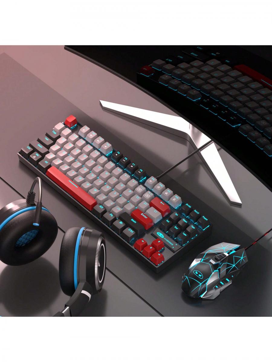 MageGee 75 Mechanical Gaming Keyboard Blue Switch LED Backlit TKL