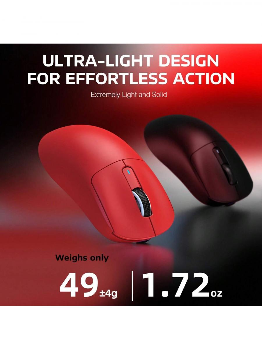 X3 Ultra Light Wireless Gaming Mouse 49g Ergonomic 200 Hour Battery