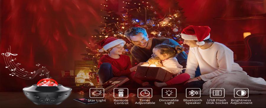 Galaxy Star Projector Bluetooth Music Night Light for Bedroom