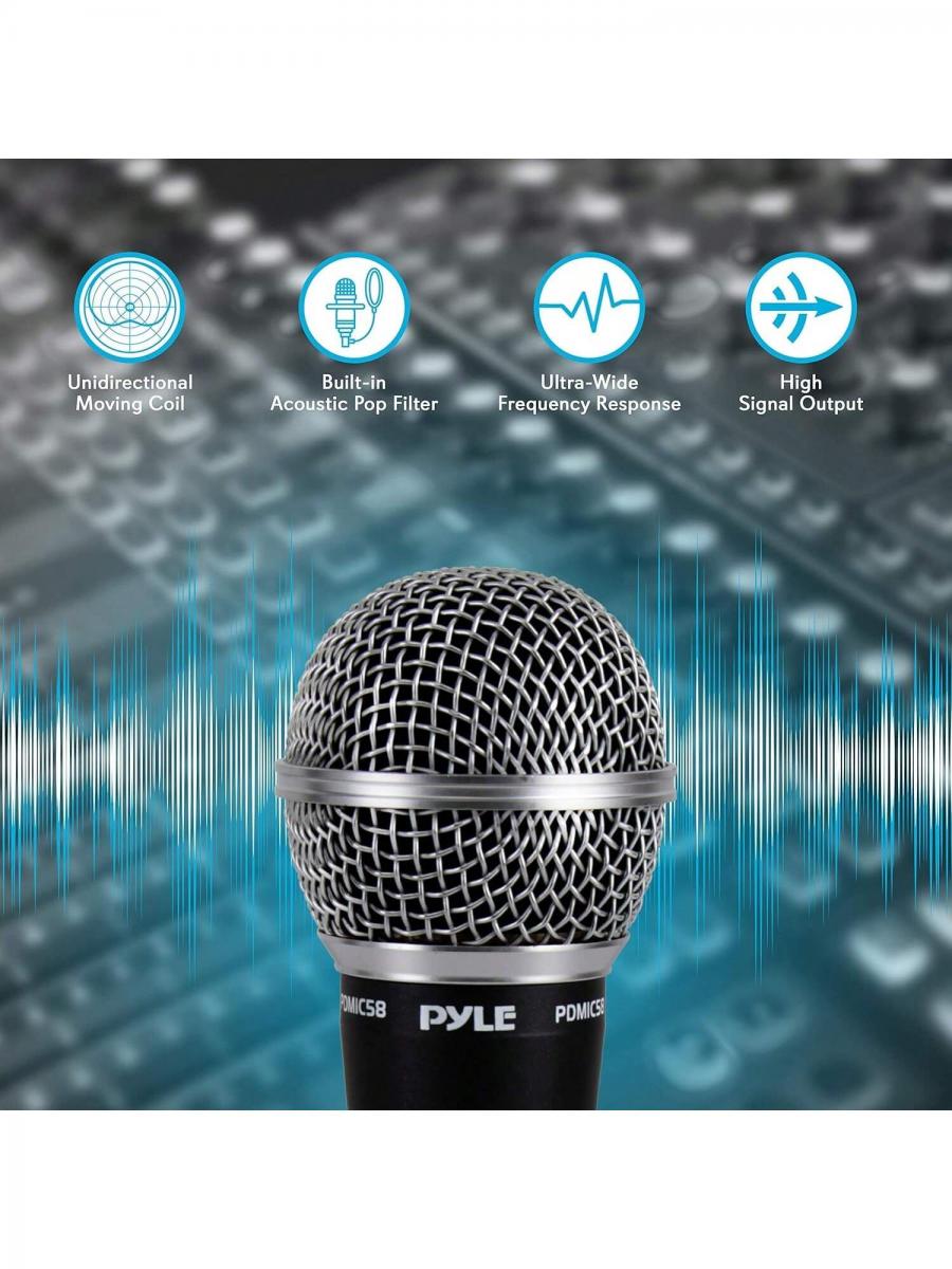 Dynamisches Handmikrofon unidirektional mit XLR-Audiokabel