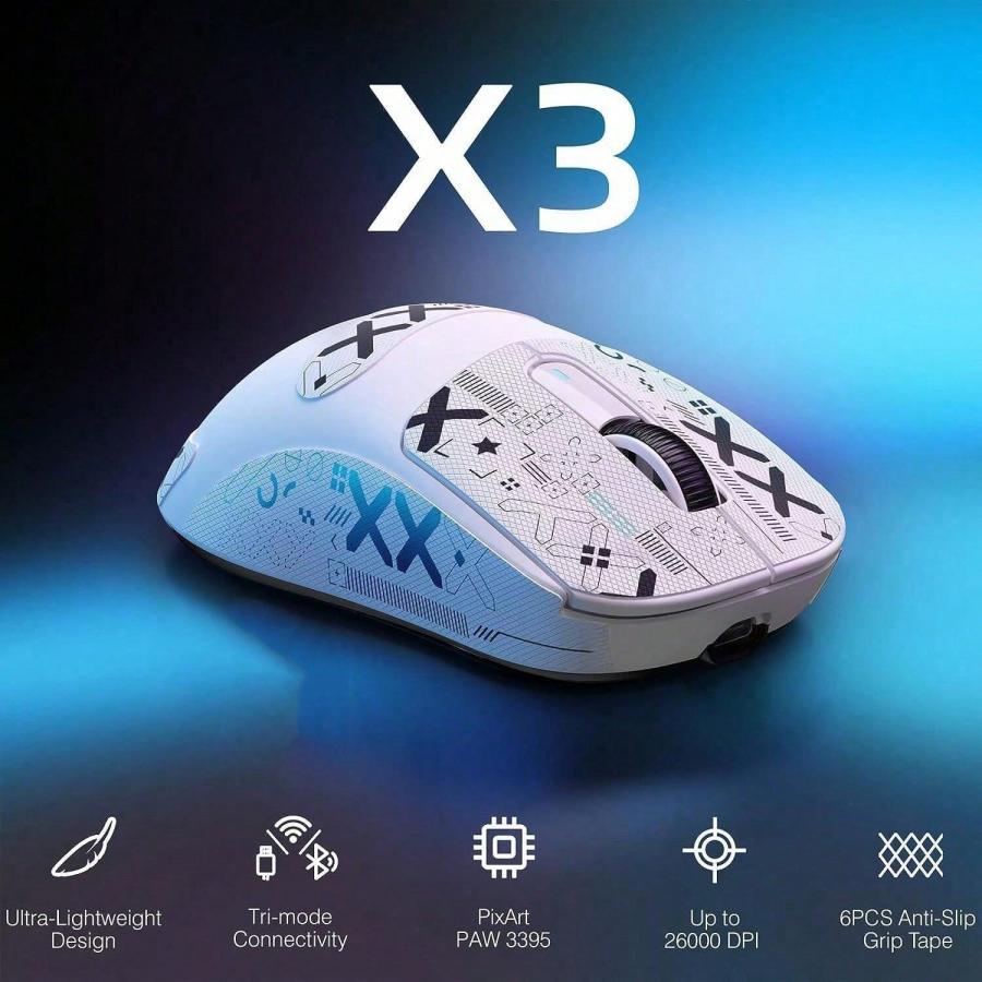 Attack Shark X3 Superlight Wireless Gaming Mouse Ultralight 49g