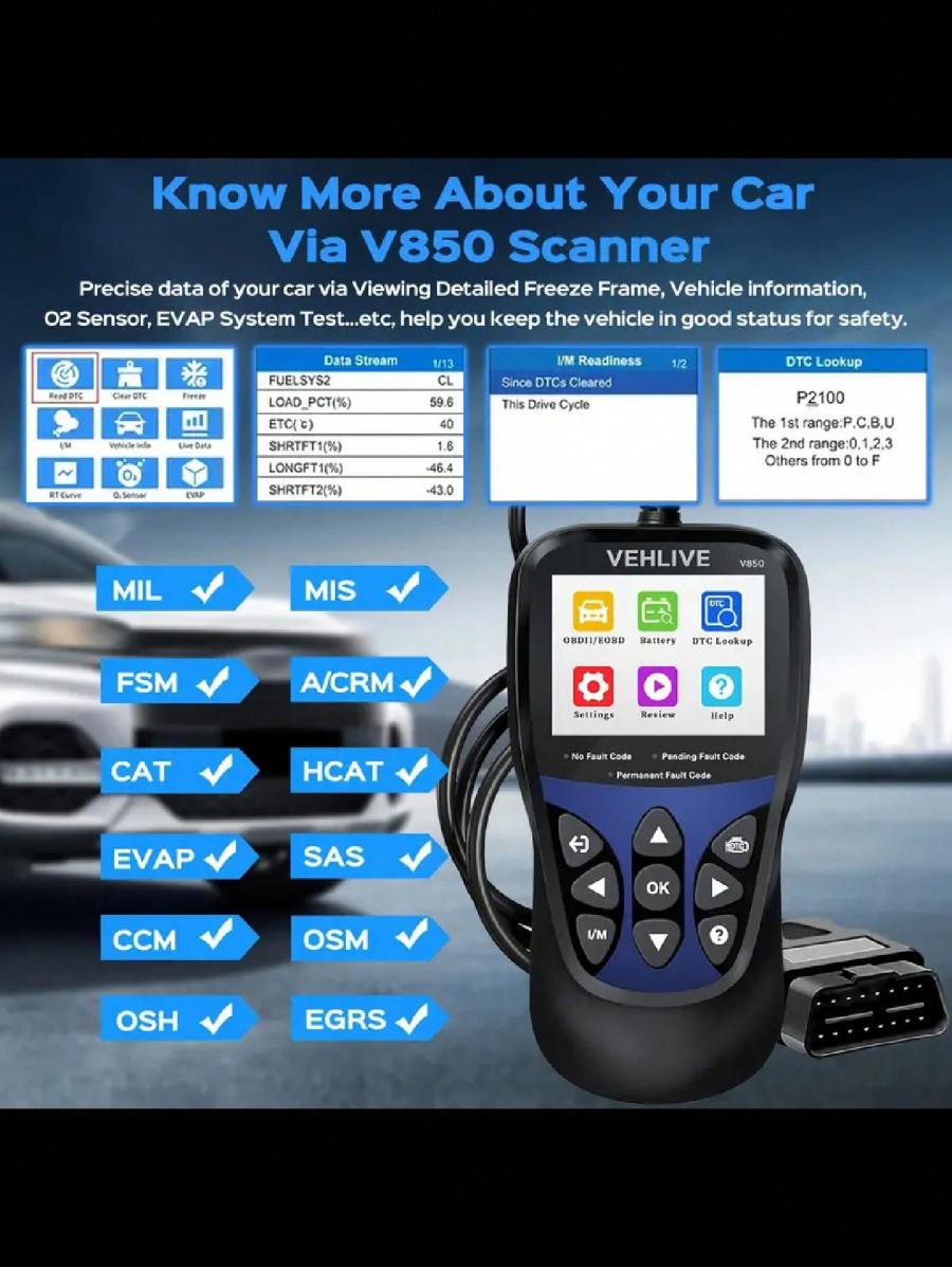 VEHLIVE OBD2 Scanner USB Diagnostic Tool with Live Data Reader
