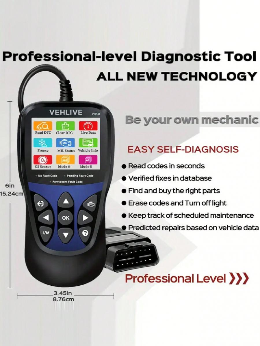 VEHLIVE OBD2 Scanner USB Diagnostic Tool with Live Data Reader