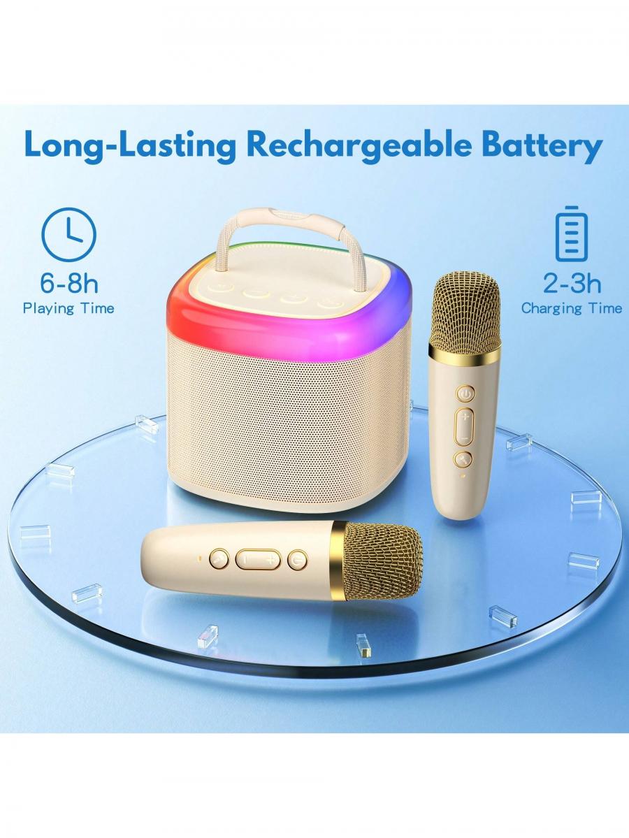 JYX Portable Karaoke Machine Bluetooth Speaker with 2 Microphones