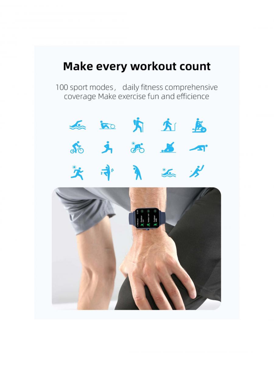 Smartwatch-Set für Paare mit Alexa-Touchscreen-Fitness-Tracker