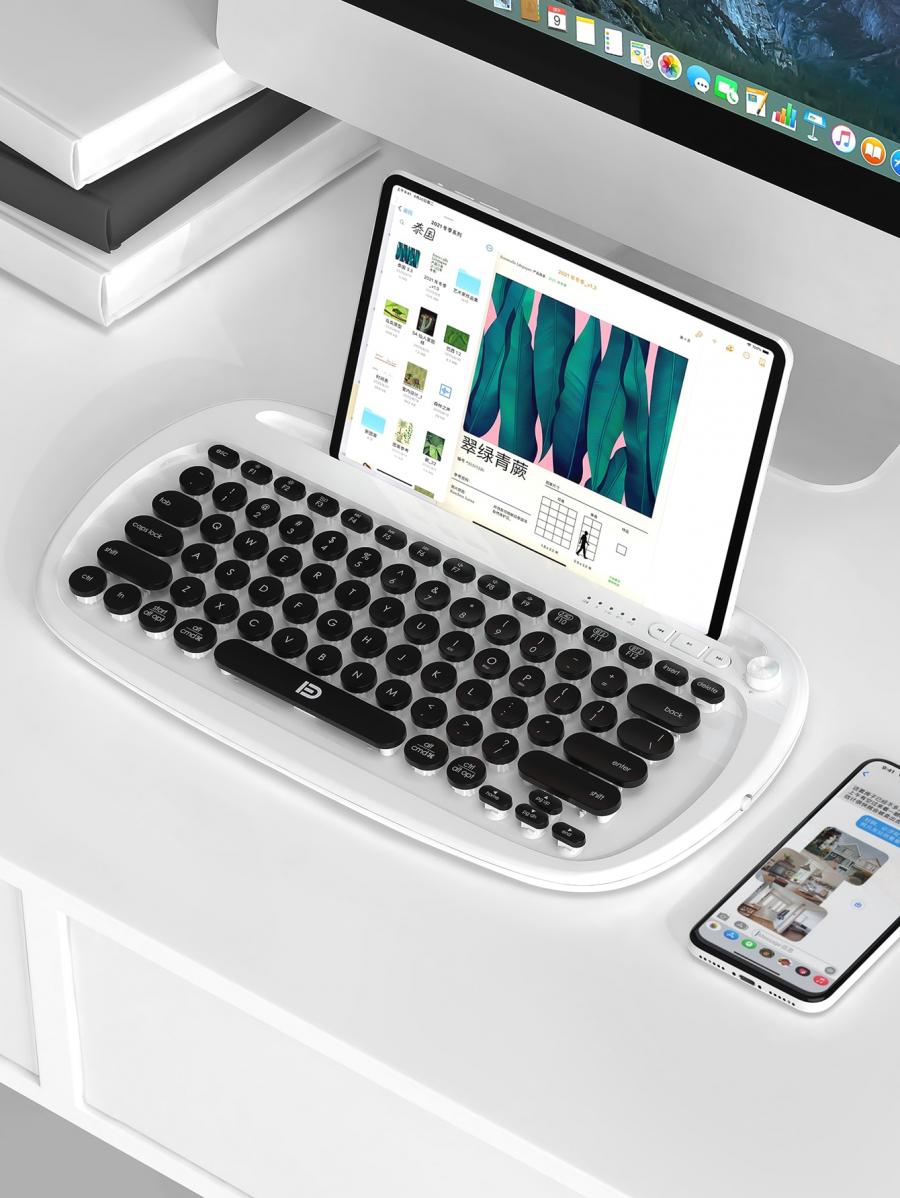FUDE Wireless Bluetooth Keyboard Portable Ergonomic Design