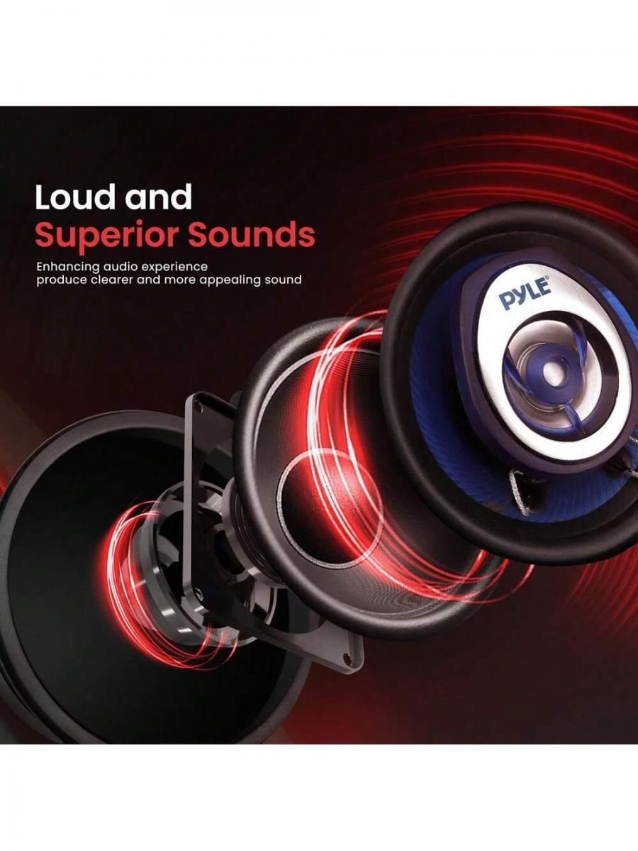 Two Way Coaxial Loud Audio Speaker System 120 Watts Pair