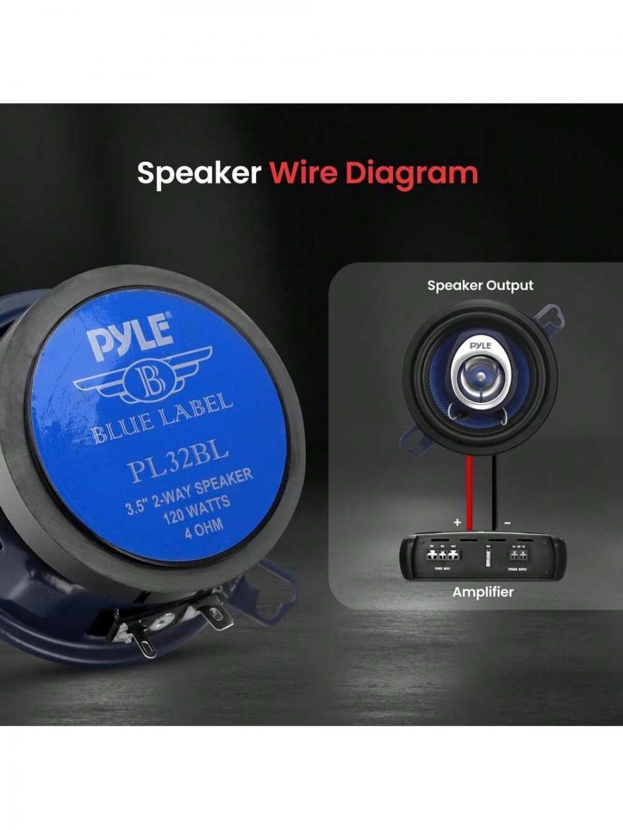 Two Way Coaxial Loud Audio Speaker System 120 Watts Pair